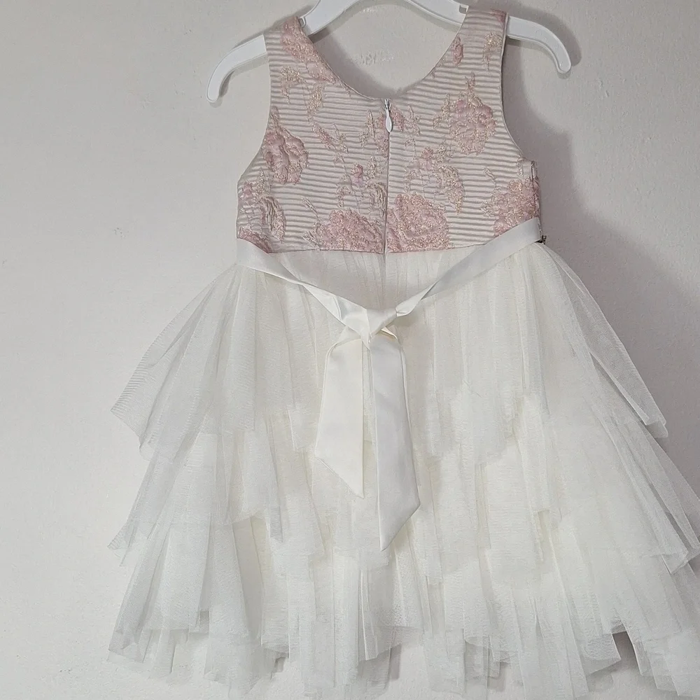 American Princess White and Pink Floral Dress